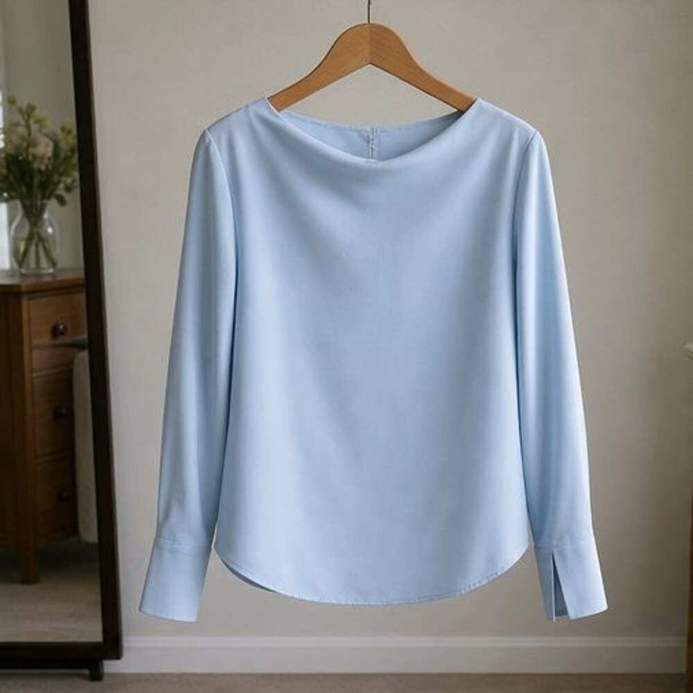 Camel Pleated Blouse